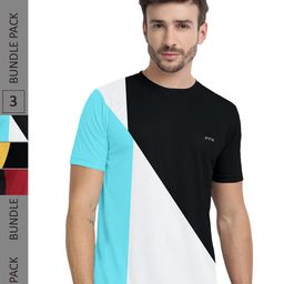 FTX Pack Of 3 Colourblocked Dry Fit Sports T-shirt-image-38