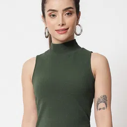 Chemistry Hight Neck Blouson Crop Top-picture-29