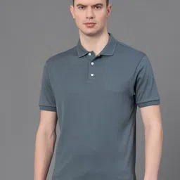 Red Tape Solid Polo Collar Pure Cotton Casual T-shirt-image-5