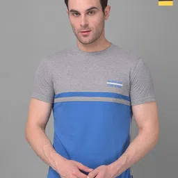 Dollar Pack Of 2 Colourblocked Cotton Round Neck Short Sleeves Pockets T-shirts-image-16