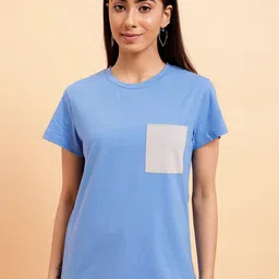 MINT STREET Round Neck Half Sleeve Pure Cotton Pockets T-shirt-image-59