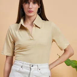 MINT STREET Spread Collar Pure Cotton Casual T-shirt-picture-15