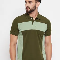 VERO AMORE Colourblocked Polo Collar T-shirt-image-39