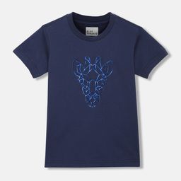 Blue Giraffe Boys Printed Polo Collar Pockets T-shirt-image-103