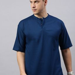 MADSTO Henley Neck Oversized Cotton Tshirt-image-80