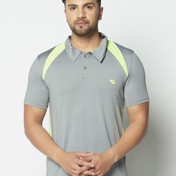 GLITO Colourblocked Polo Collar T-Shirt-image-65