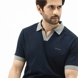 RARE RABBIT Men Carmelon Regular Fit Polo Collar T-Shirt-image-20