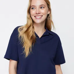 Trendyol Polo Collar Cotton T-shirt-image-68