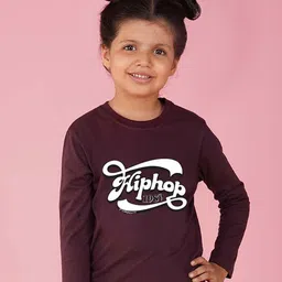NUSYL Girls Regular Fit Typography Printed Round Neck Long Sleeve Tshirt-image-76