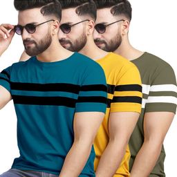 AUSK Men 3 Striped Pockets T-shirt-picture-35