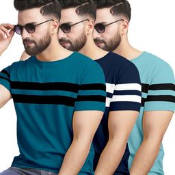 AUSK Men 3 Striped Pockets T-shirt-picture-48