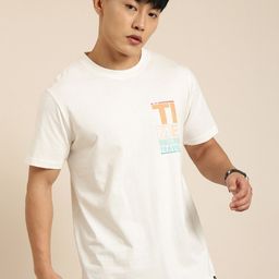 Joven Regular Fit Typography Printed Round Neck Pure Cotton T-shirt-image-27