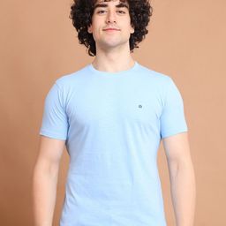 berry blues Round Neck Half Sleeve Cotton T-shirt-image-78