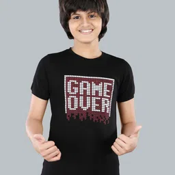 3PIN Boys Typography Printed Round Neck Short Sleeves T-shirt-image-62