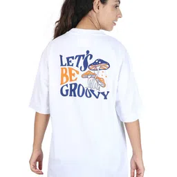 ZU Oversized Relaxed Fit Round Neck Half Sleeves Cotton T-shirt-image-65