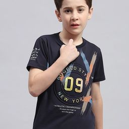 Monte Carlo Boys Typography Printed Round Neck Cotton T-shirt-image-94