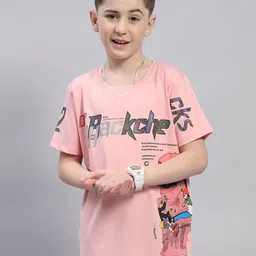 Monte Carlo Boys Round Neck Typography Printed Cotton T-shirt-image-82