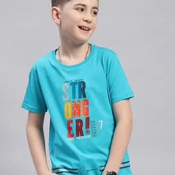 Monte Carlo Boys Typography Printed Cotton T-shirt-picture-44