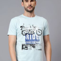 Cantabil Men Biker Printed Pockets T-shirt-image-33