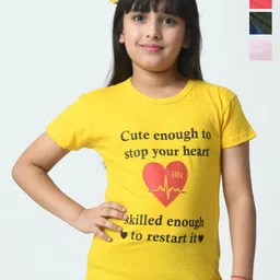 BAESD Girls Biker 4 Printed Pockets T-shirt-image-33