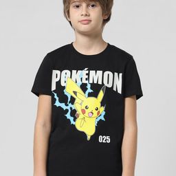 Jack & Jones Junior Boys Thunderbolt Pokemon Printed Pure Cotton T-shirt-image-38