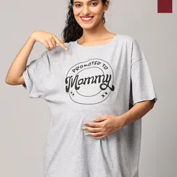 The Mom Store Women 2 Printed Pockets T-shirt-image-68