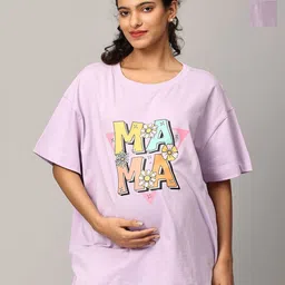 The Mom Store Women 2 Printed Pockets T-shirt-image-77