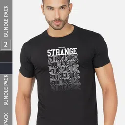 CHOZI Pack Of 2 Printed Regular Fit Cotton Casual T-shirt-image-102