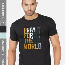 CHOZI Pack Of 2 Printed Cotton T-shirt-picture-41
