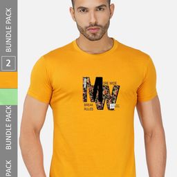 CHOZI Pack Of 2 Graphic Printed Cotton T-shirt-picture-30