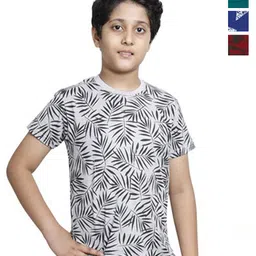 BAESD Boys Pack of 4 Printed Round Neck Pure Cotton T-shirts-96