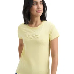 Pepe Jeans Women Typography Printed Round Neck Cotton T-shirt-picture-8