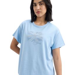 Pepe Jeans Women Graphic Printed Round Neck Cotton T-shirt-image-98