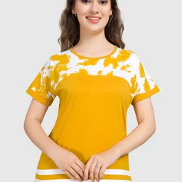 BAESD Abstract Printed Round Neck Pure Cotton T-shirt-image-11
