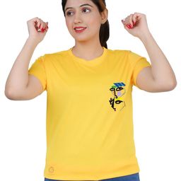 TAJNAN Women V-Neck Extended Sleeves Pockets T-shirt-image-17