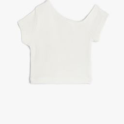 Koton Girls V-Neck Extended Sleeves Cotton T-shirt-image-98