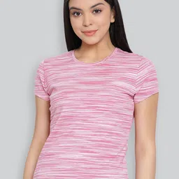 LYRA Women Abstract Printed Round Neck T-shirt-image-8