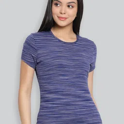 LYRA Women Abstract Printed Round Neck T-shirt-image-12