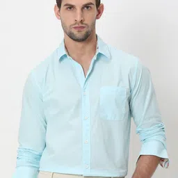 Mufti Trim Slim Fit Sheer Casual Cotton Shirt-image-91