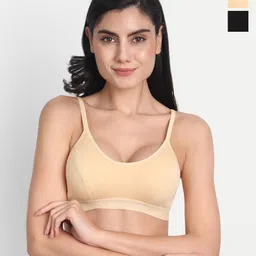 Aimly Pack Of 3 Non-Padded Medium Coverage All Day Comfort Cotton Sports Bra-picture-17