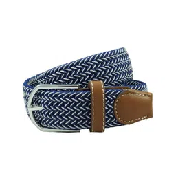 The Tie Hub Men Blue Textured Belt-image-43