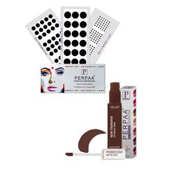 PERPAA Power Stay Non Transfer Lipstick-16 & Set of 3 Premium Black Bindis - Size 02,11,04-2