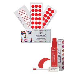 PERPAA Power Stay Non Transfer Lipstick-01 & Set of 3 Premium Red Bindis - Size 01,02,11-image-64
