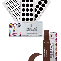 PERPAA Power Stay Liquid Lipstick - 16 with 3 Premium Black Bindi Flaps - Size 01,02,08-12