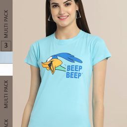Fabflee Women Pack of 3 Printed Cotton T-shirts-picture-39