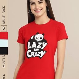 Fabflee Women Cotton Printed T-shirt Pack of 3-picture-43