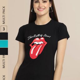 Fabflee Women Cotton Printed T-shirt Pack of 3-picture-35