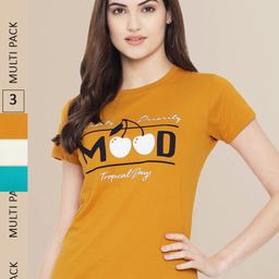 Fabflee Women Pack of 3 Printed Cotton T-shirt-picture-15