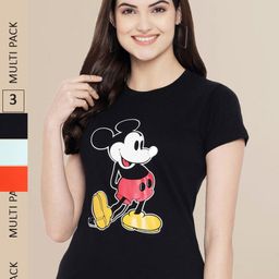 Fabflee Women Pack of 3 Printed Cotton T-shirt-picture-14