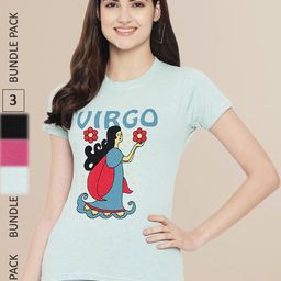 Fabflee Women Pack Of 3 Printed Cotton T-shirts-picture-48